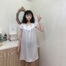 美标礼物性感真丝睡裙女夏100%桑蚕丝绸睡衣短袖丝绸卡通可外穿家居服 -2白色 L (165) 实拍图
