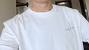 真维斯（Jeanswest）白色打底衫男2025新款春秋重磅纯棉内搭上衣学生圆领长袖T恤男士 白色(自由笔尖胸标) M (170) (30天质量问题全额退) 实拍图