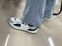 里奇.乔丹   RICKY JORDAN男鞋春夏品牌皮面透气运动鞋休闲减震旅游鞋户外百搭防臭跑步鞋男 QD331白色【皮面款】 39 实拍图