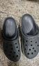 卡骆驰crocs洞洞鞋贝雅卡骆班轻便耐磨一脚蹬休闲鞋|205089 石板灰/青柠绿-0GX 39 (240mm) 实拍图