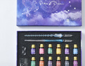 别颖 星空玻璃笔 复古创意水晶蘸水手账笔彩色墨水沾水漫画礼盒套装六一儿童节礼物 六芒星 零露+渐变浅蓝 实拍图