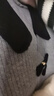 百图betu女装秋季新款毛针织衫拼色翻领甜美纽扣针织衫女2408T10 灰色 S 实拍图