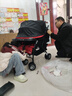 宝宝好703A双胞胎婴儿推车推行可平躺可折叠宝宝手推车双人推车不侧翻 红色送蚊帐 实拍图