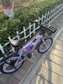 儿童自行车6-10岁7-12岁女童学生车小孩脚踏车单速变速碟刹山地车 高配紫色丨单速+后货架+大礼包 20寸【适合身高130-150cm】 实拍图