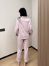 安之伴春季女士睡衣【甜美水果茶】简约纯色休闲开衫长袖长裤家居服套装 甜心紫 M 实拍图