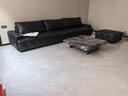 顾家家居焕新pro版劳伦斯沙发25年新款羽毛填充头层牛皮直排客厅沙发1383 【奢华版】云柔亲肤皮骑士黑凳 实拍图