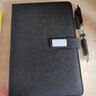 法拉蒙 a5硬壳皮面笔记本本子带笔插位学生考研日记本商务办公会议记录记事本可定制 黑色【搭扣款】 实拍图