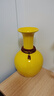 傲世景德镇瓷器黄色花艺插花瓶客厅摆件家居博古架茶室装饰品瓷瓶摆设 小号纯黄赏瓶+底座 实拍图