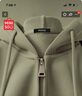名创优品（MINISO）300g重磅连帽卫衣男开衫衣服春秋高级感山系复古oversize大码外套 棕榈绿 常规 3XL (体重180-205斤) 实拍图
