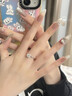 周百福【1000+门店】S925银戒指女求婚结婚订婚对戒送女友纪念生日礼物 【银戒指】*免费刻字+写贺卡-纪念日生日送闺蜜老婆 实拍图