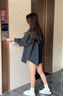 小野和子防晒衬衫2025夏季新款冰丝防晒衣高级时尚防晒服夏季轻薄款外套 【轻薄抗皱】曜石黑 S （162-168cm，95-120斤） 实拍图