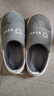 洁丽雅防水羽绒棉拖鞋男士冬季室内情侣居家保暖加绒防臭防滑棉鞋女秋冬 灰色 【1.0经典款 店长推荐】 40-41 【适合39-40码】 实拍图