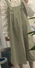 革曼孕妇装夏天背带孕妇连衣裙2025新款小个子夏款裙子纯棉套装两件套 绿色两件套(春秋款) M(建议90-110斤) 实拍图