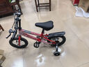 儿童自行车2-6-9岁学生车男生女生14-16寸脚踏车单车带辅助轮可坐 儿童自行车红色+后座+闪光辅轮 12寸（发货已安装85%） 实拍图