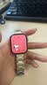 iboann适用apple watch s9表带不锈钢S10苹果手表表带s11金属iwatch ultra2/1女士款s7/s6/se手表带X 星光-透气凉感金属·细款小方块 38/40/41/42表 实拍图