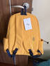 匡睿书包初中学生日系复古大容量休闲高中大学生双肩包轻便高颜值背包 黄色（带飞行员狗狗挂件） 实拍图