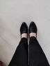 品牌断码特价真皮单鞋女中跟2024春秋新款浅口粗跟软皮妈妈 黑色 38 实拍图