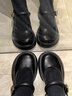 ZHR单鞋女经典复古玛丽珍鞋百搭日系jk女鞋厚底英伦皮鞋JF200黑色37 实拍图