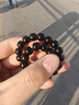 观玉 印尼椰蒂单圈手串佛珠手串链黑金原色椰蒂老型桶珠苹果圆手串 印尼老料椰蒂手串8*7mm【礼盒款 实拍图
