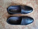 老人头男鞋2025秋冬季新款真皮透气休闲皮鞋男轻便一脚蹬驾车鞋男 单鞋款-黑色 42 实拍图
