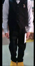 罗蒙儿童礼服花童钢琴表演出男孩主持人 黑色马甲套装长款 170 实拍图