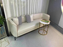 豫星素沙发出租房服装店休息区接待卡座简易三人客厅双人卧室小户型沙发 米白色【耐磨易清理猫抓皮】 1.5米【海绵款】+2抱枕 实拍图