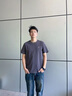 gxg.jeans男装  多色字母绣花基础凉感休闲圆领短袖T恤男 25年夏新品 深灰色 XL (180) 实拍图