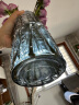 木丁丁 冰川花瓶玻璃 客厅鲜仿真假插花桌面摆件透明轻奢水培养植物装饰 冰川玻璃花瓶【烟灰色】 25.5cm 实拍图