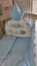 优乐博（ULOP）婴儿床实木无漆移动拼接床多功能摇篮摇摇床宝宝尿布台新生儿bb床 床围五件套+尿布台+蚊帐+椰棕床垫 哄睡觉神器婴儿用品母婴必备 实拍图