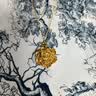 中国黄金（CHINA GOLD）牡丹花黄金吊坠女款足金吊坠挂坠七夕妇女节礼物送女友送老婆妈妈 牡丹花》黄金吊坠1g》【赠镀金银链】 实拍图