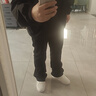 卡图弛美式vibe弯刀牛仔裤男春秋季修身高街休闲潮流微喇长裤子男 黑色 3XL 【建议160-180斤】 实拍图