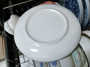 红牡丹 白色骨瓷盘子套装家用西餐盘釉下彩菜盘纯白碟子陶瓷牛排盘沙拉 纯白8英寸月光 4个装 8英寸 实拍图