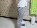 真维斯休闲裤男夏季新款宽松直筒男士商务冰丝长裤子男时尚百搭男装 6602灰色 33 实拍图