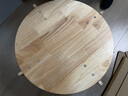 舒歌（SHU GE） 圆形茶几 客厅简约轻奢小圆桌 玻璃实木免漆茶桌小户型茶几桌 大理石纹桌面60cm(不含边几) 实拍图