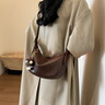 盛喜鸟美拉德包包女2025新款潮时尚流行百搭单肩包秋冬斜挎饺子包 咖啡色【棕色挂件】 实拍图