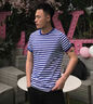 七匹鲨 海魂衫男短袖条纹t恤 男装加肥加大码蓝白条纹海魂衫男 XXL 实拍图