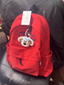 匡睿书包初中学生日系复古大容量休闲高中大学生双肩包轻便高颜值背包 红色（带飞行员狗狗挂件） 实拍图