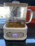 Eclair Naturals养生壶家用方形炖煮焖多功能全玻璃煮茶器烧水壶小型办公室花茶壶 茶漏炖盅款丨自动保温丨多样炖煮 1L 实拍图