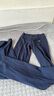 迪卡侬（DECATHLON）运动裤女裤春秋宽松大码棉质休闲裤修身直筒阔腿长裤GYPWL 深藏青色(松紧腰头无抽绳) XS 实拍图