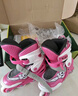 米高 轮滑鞋儿童溜冰鞋男女全套装可调滑冰鞋旱冰鞋初学者 粉色MI0单鞋 L (推荐鞋码35-38内长23-25.5cm) 实拍图