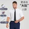 帝宾泽大码短袖衬衫男加肥加大宽松肥佬高端DP免烫抗皱易打理纯棉白衬衣 实拍图
