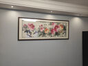 琅櫃坊国画牡丹花开富贵客厅装饰画纯手绘真迹新中式挂画水墨字画花鸟画 A-花开富贵 画芯加框216*89CM 实拍图