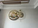 墨派现代轻奢餐厅装饰画创意饭厅钟表挂画高档大气麋鹿客厅背景墙壁画 金树招财 直径70cm晶瓷+直径60钟表 实拍图