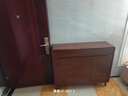 顾乐家（GULEJAR）新中式高端实木鞋柜入户门口玄关隔断柜大容量储物现代客厅收纳柜 【深胡桃】122*34*100CM 实拍图