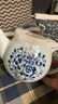 陶趣居 日本进口线唐草小蓝芽茶杯日式汤吞寿司杯陶瓷小杯泡茶杯子茶具 蓝凛堂福字茶壶带滤网 465ml 1只 实拍图