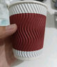 拜杰一次性咖啡杯奶茶豆浆热饮杯纸杯一次性杯子带盖瓦楞杯280ml25只 实拍图