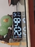 LED数字电子钟简约创意多功能时钟长方形大字体闹钟可挂可立钟表 白壳白灯（中文版面） 实拍图