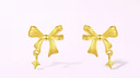 周六福（ZLF）  黄金耳饰女款足金999甜酷少女蝴蝶结耳钉 计价 1.3g 实拍图