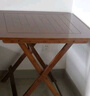 竹庭（zhuting）小折叠方桌子正方形折叠桌餐桌楠竹实木吃饭桌简易家用阳台折叠桌 茶色大方桌90*90*76 实拍图
