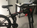 凤凰（Phoenix）可折叠山地车自行车成人男女新款式学生12到18岁变速越野软尾单车 折叠双避震【密封全轴承】钢架/三刀轮黑红 26寸-24速【身高158-188cm】 实拍图